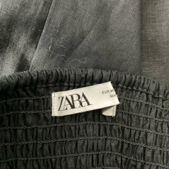 Zara Black Strapless Bodycon Dress with Slit - Picture 2 of 12